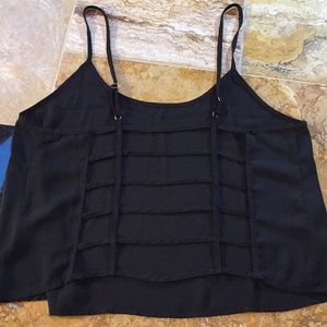 Silvergate sexy Black cageback camisole rayon feel